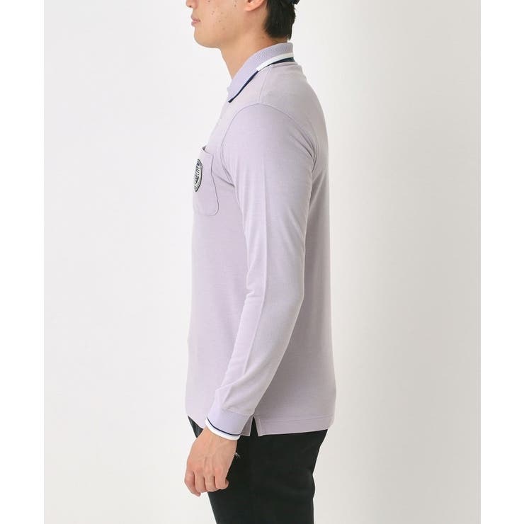 【吸湿発熱】ポケットエンブレム長袖ポロシャツ | adabatmen | 詳細画像19 