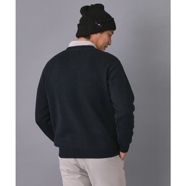 【新レーベル ADABAT NAVY】フルールドリスVネックニット | adabatmen | 詳細画像4 