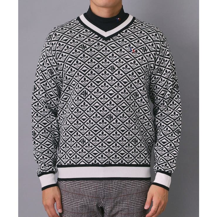 【新レーベル ADABAT NAVY】フルールドリスVネックニット | adabatmen | 詳細画像13 