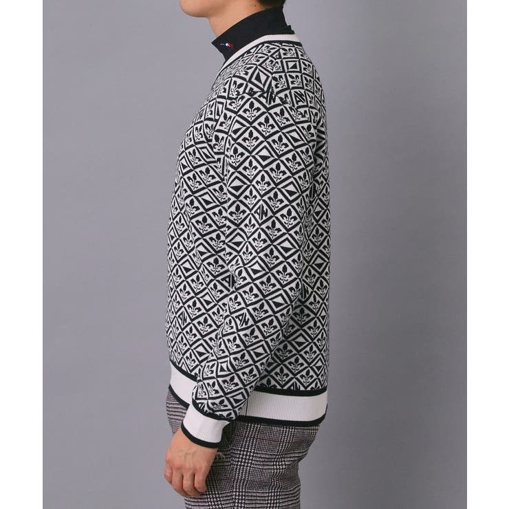 【新レーベル ADABAT NAVY】フルールドリスVネックニット | adabatmen | 詳細画像14 