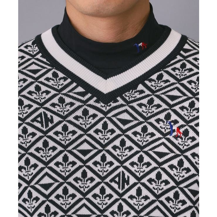 【新レーベル ADABAT NAVY】フルールドリスVネックニット | adabatmen | 詳細画像16 