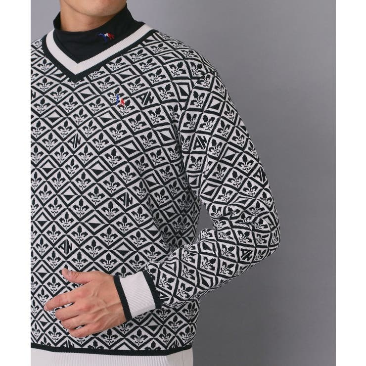 【新レーベル ADABAT NAVY】フルールドリスVネックニット | adabatmen | 詳細画像17 