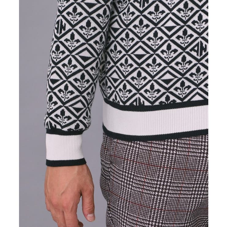 【新レーベル ADABAT NAVY】フルールドリスVネックニット | adabatmen | 詳細画像18 