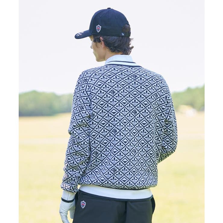 【新レーベル ADABAT NAVY】フルールドリスVネックニット | adabatmen | 詳細画像20 