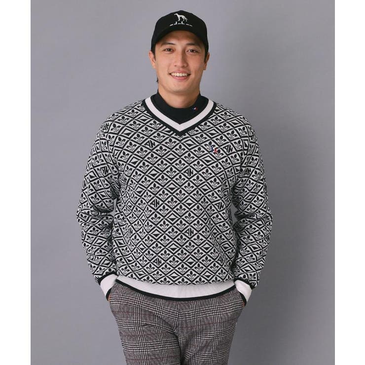 【新レーベル ADABAT NAVY】フルールドリスVネックニット | adabatmen | 詳細画像8 