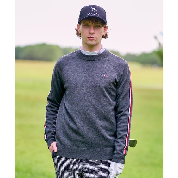 【新レーベル ADABAT NAVY】スリーブラインセミモックニット | adabatmen | 詳細画像20 