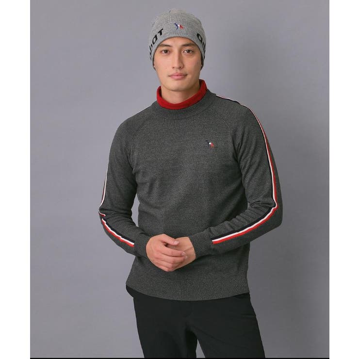 【新レーベル ADABAT NAVY】スリーブラインセミモックニット | adabatmen | 詳細画像15 