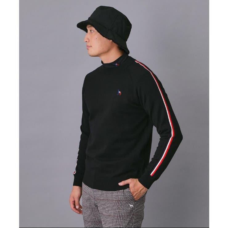 【新レーベル ADABAT NAVY】スリーブラインセミモックニット | adabatmen | 詳細画像3 