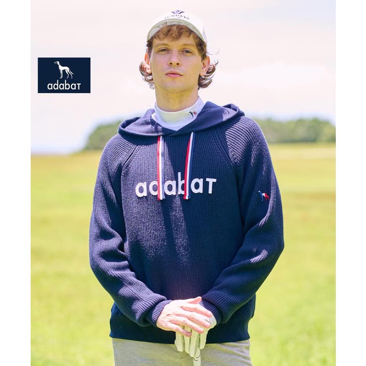 ネイビー(094) | 【新レーベル ADABAT NAVY】ニットフーディー | adabatmen