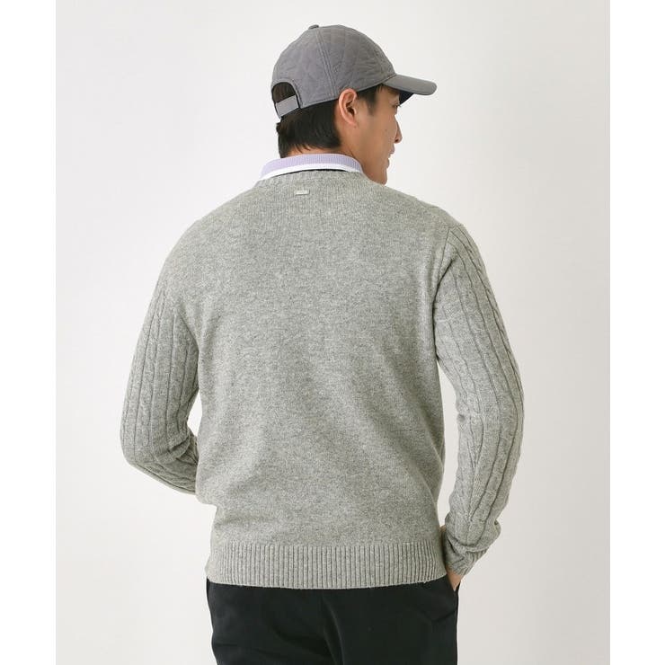 ケーブル柄クルーネックニット | adabatmen | 詳細画像1 