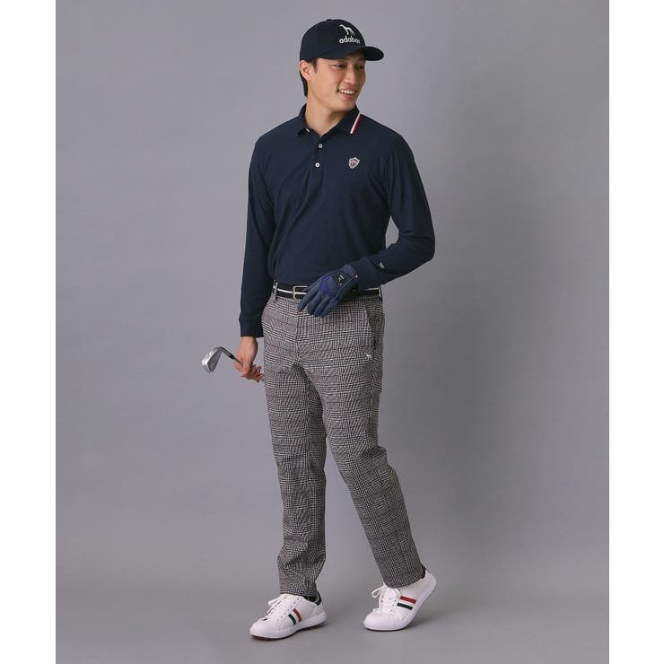 【新レーベル ADABAT NAVY】起毛ストレッチ長袖ポロシャツ | adabatmen | 詳細画像12 