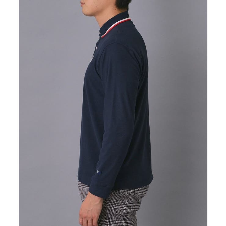 【新レーベル ADABAT NAVY】起毛ストレッチ長袖ポロシャツ | adabatmen | 詳細画像15 
