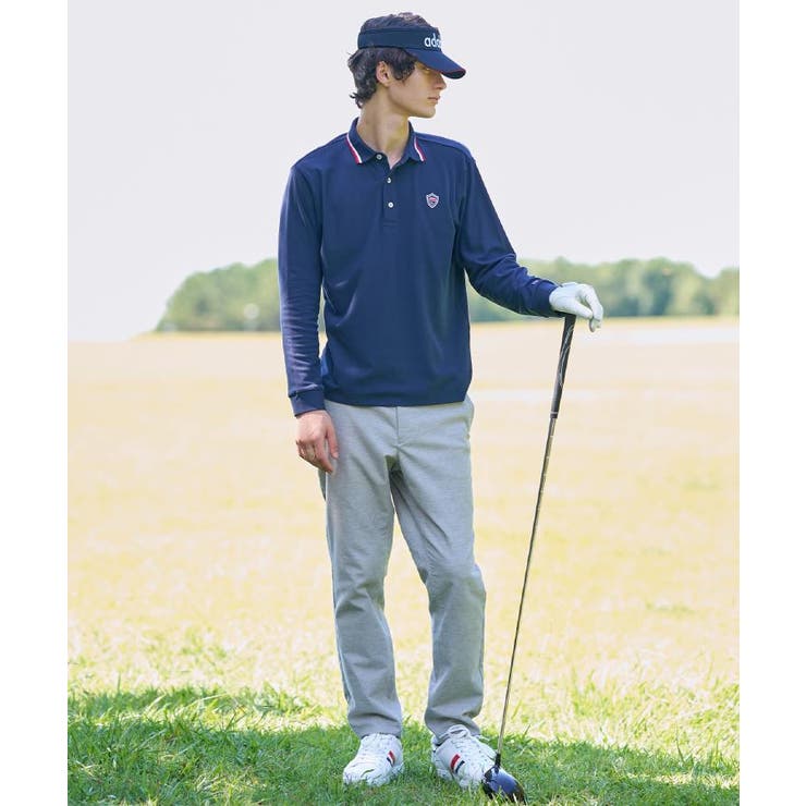 【新レーベル ADABAT NAVY】起毛ストレッチ長袖ポロシャツ | adabatmen | 詳細画像21 