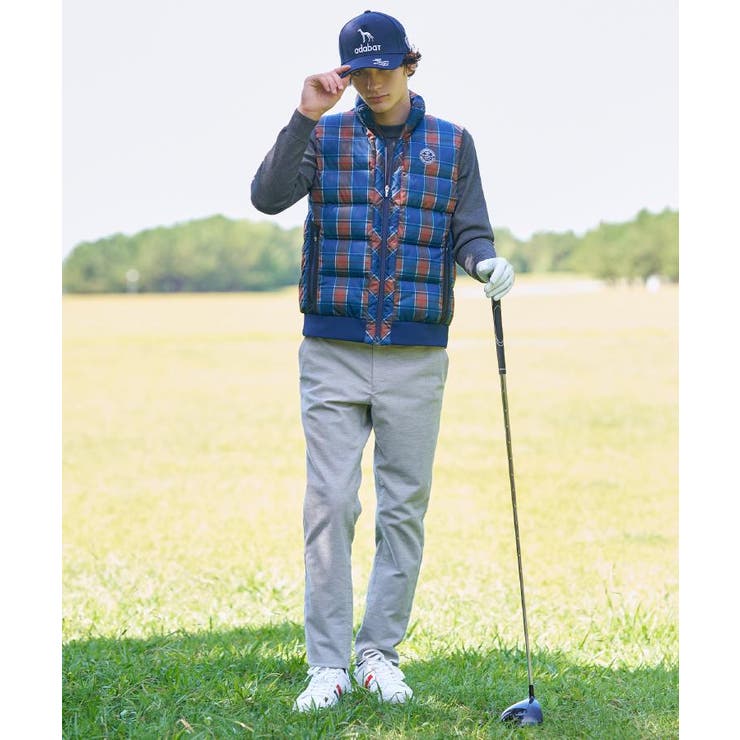 【新レーベル ADABAT NAVY】撥水 タータンチェック中綿ベスト | adabatmen | 詳細画像2 