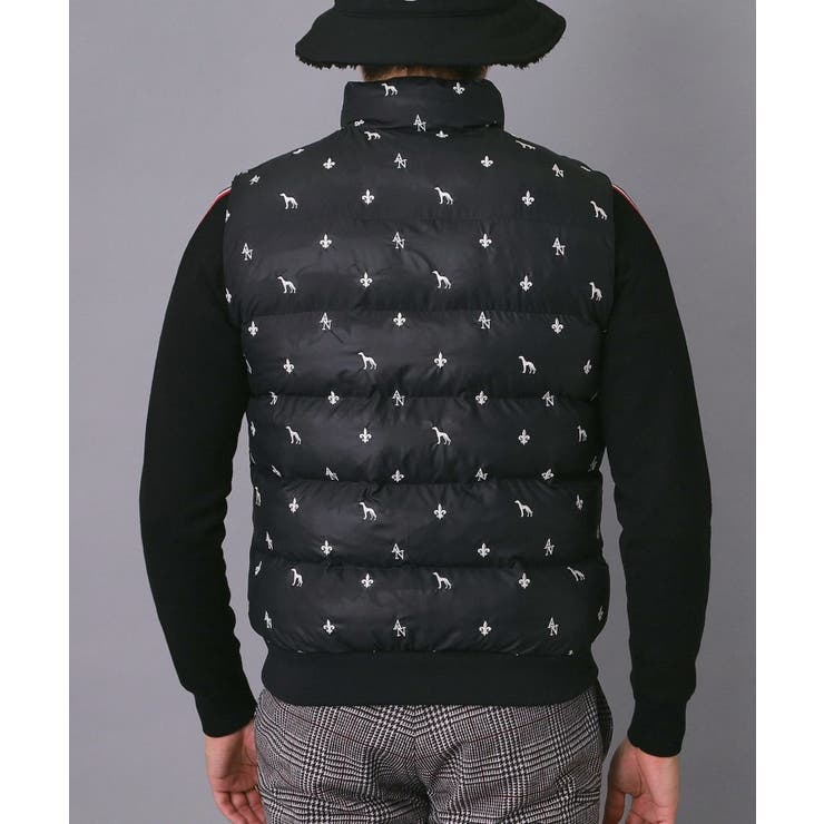 【新レーベル ADABAT NAVY】エンブロイダリーモノグラム中綿ベスト | adabatmen | 詳細画像10 