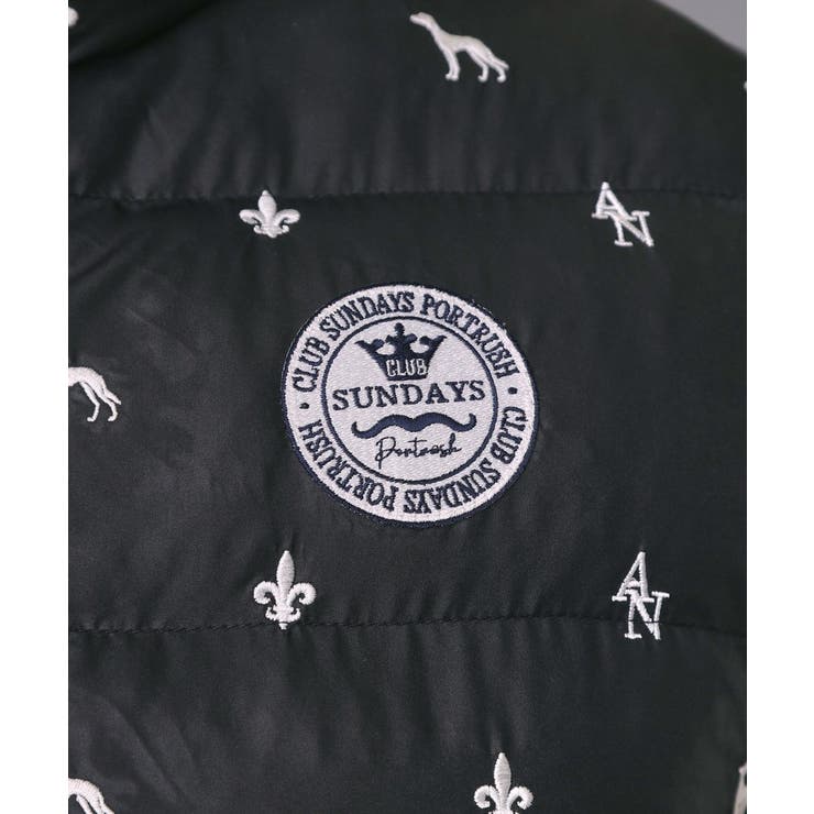 【新レーベル ADABAT NAVY】エンブロイダリーモノグラム中綿ベスト | adabatmen | 詳細画像15 