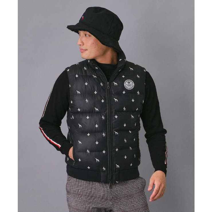 【新レーベル ADABAT NAVY】エンブロイダリーモノグラム中綿ベスト | adabatmen | 詳細画像3 