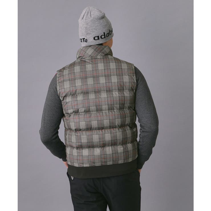 【新レーベル ADABAT NAVY】撥水グレンチェック中綿ベスト | adabatmen | 詳細画像4 
