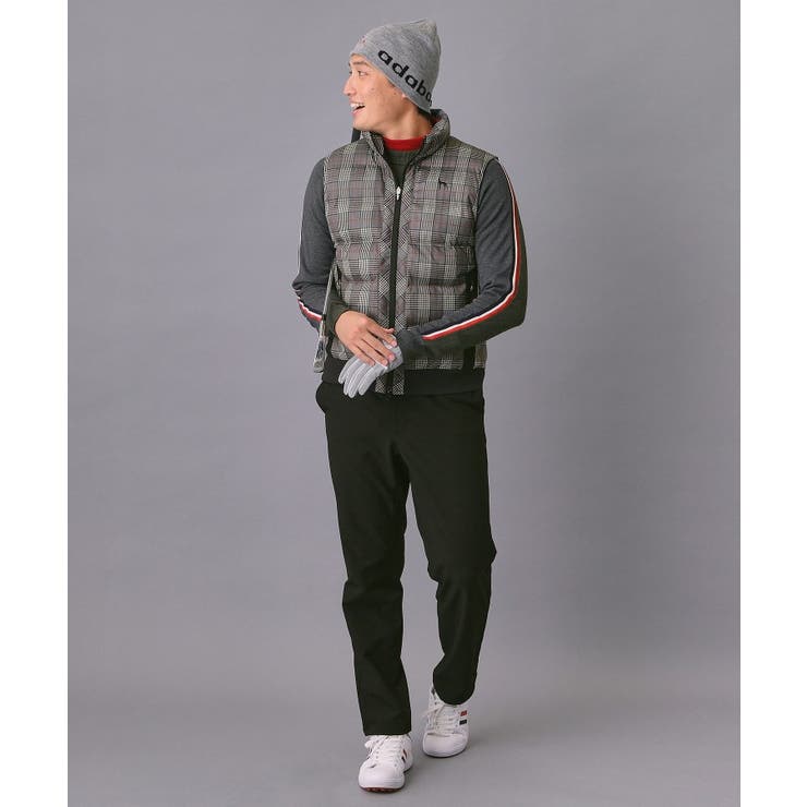 【新レーベル ADABAT NAVY】撥水グレンチェック中綿ベスト | adabatmen | 詳細画像5 