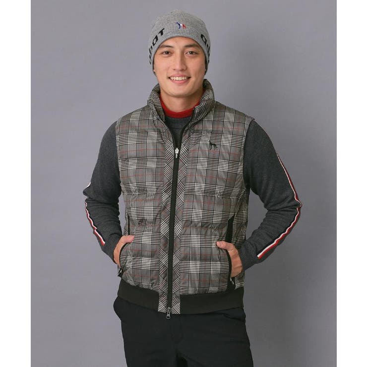 【新レーベル ADABAT NAVY】撥水グレンチェック中綿ベスト | adabatmen | 詳細画像3 