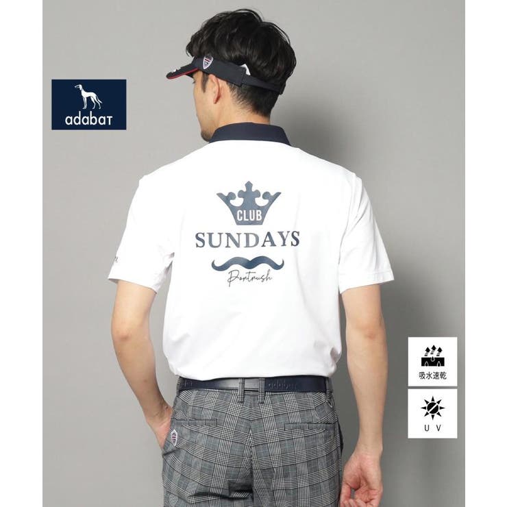 ホワイト(001) | 【新レーベル ADABAT NAVY】UVカット | adabatmen