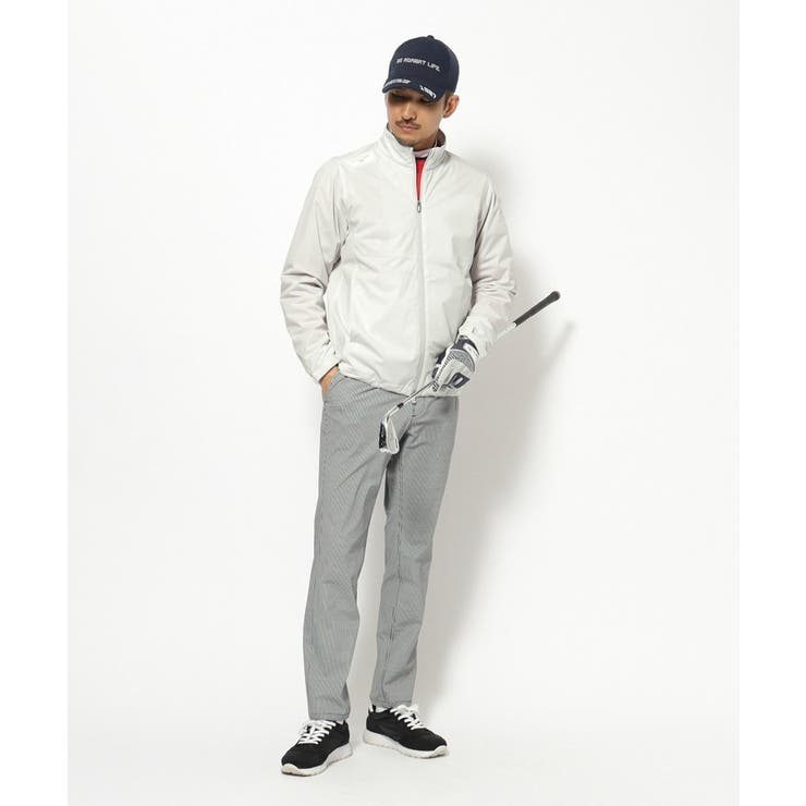 撥水加工 ロゴチェックストレッチブルゾン | adabatmen | 詳細画像4 