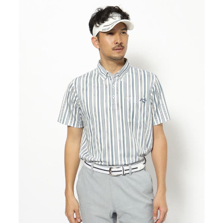 UVカット/吸水速乾 マルチストライプドライポロシャツ | adabatmen | 詳細画像1 