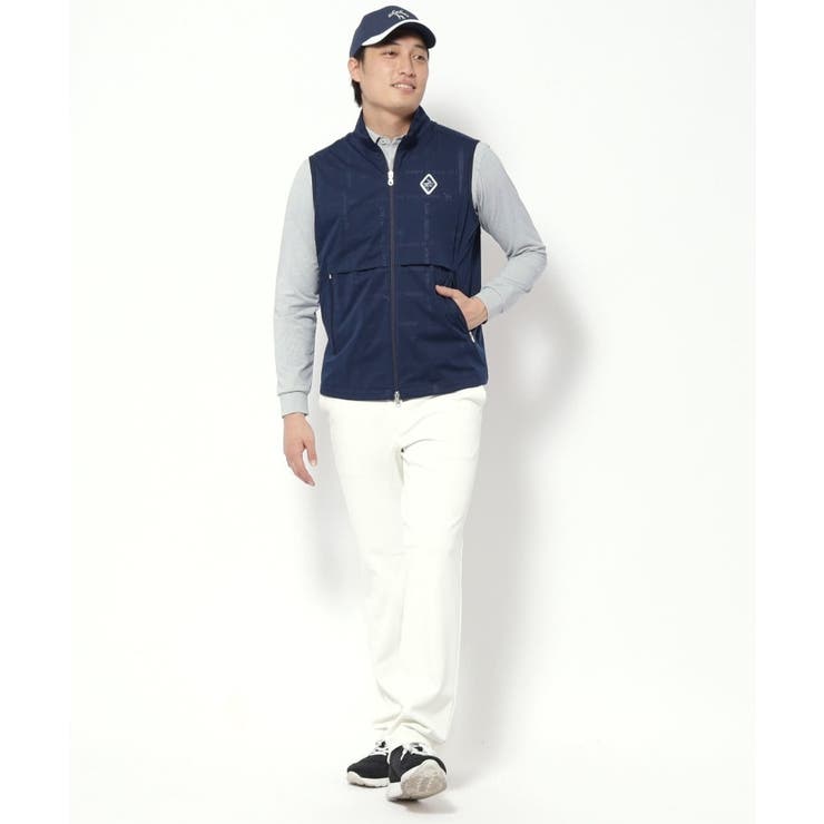 撥水加工 ロゴチェックジップアップベスト | adabatmen | 詳細画像7 