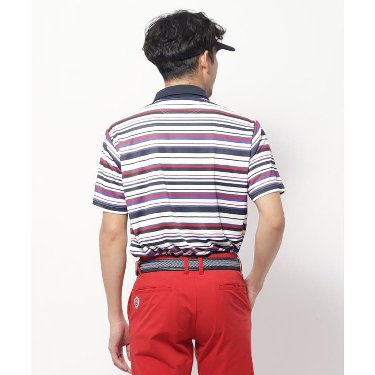 吸水速乾 接触冷感 クールタッチマルチボーダーポロシャツ | adabatmen | 詳細画像2 