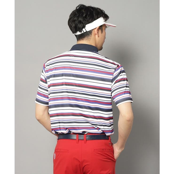 吸水速乾 接触冷感 クールタッチマルチボーダーポロシャツ | adabatmen | 詳細画像1 