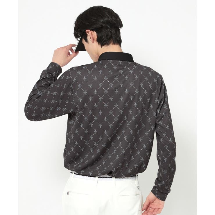 【新レーベル ADABAT NAVY】吸水速乾 フルールドリス長袖ポロシャツ | adabatmen | 詳細画像2 