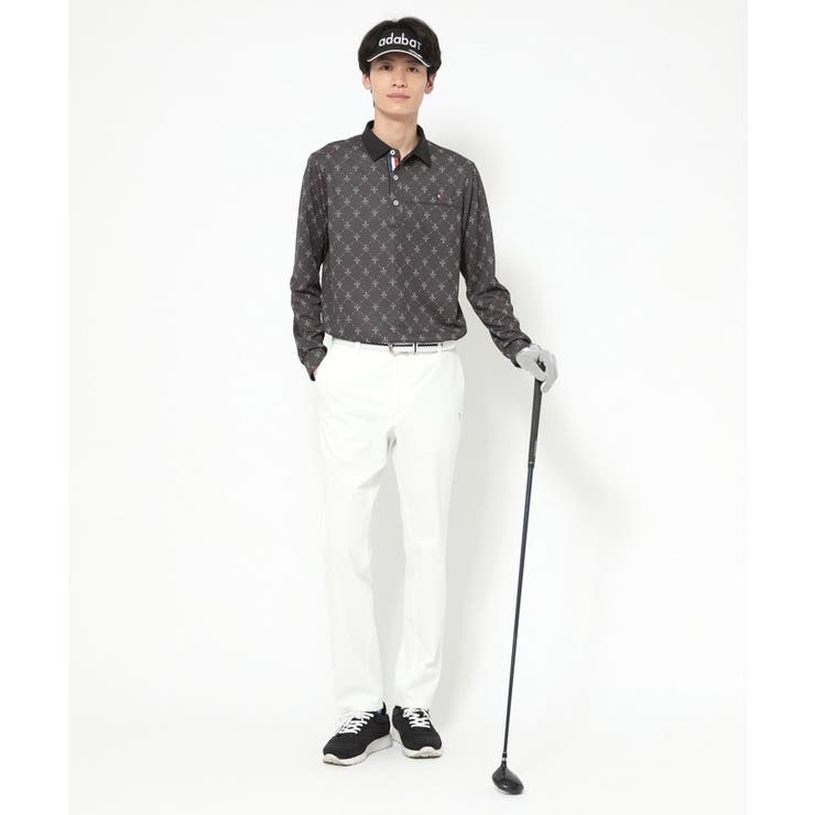 【新レーベル ADABAT NAVY】吸水速乾 フルールドリス長袖ポロシャツ | adabatmen | 詳細画像4 