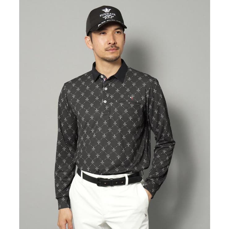 【新レーベル ADABAT NAVY】吸水速乾 フルールドリス長袖ポロシャツ | adabatmen | 詳細画像18 