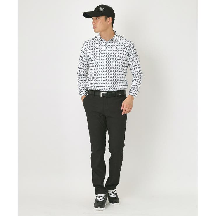 【UVカット・吸水速乾】アスコットプリント長袖ポロシャツ | adabatmen | 詳細画像3 