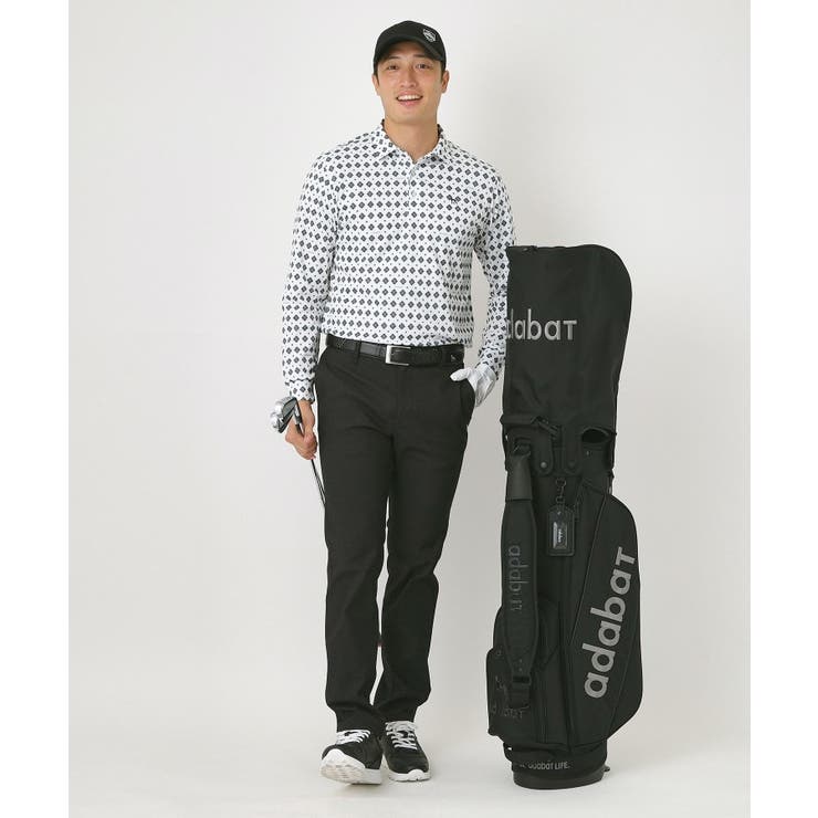 【UVカット・吸水速乾】アスコットプリント長袖ポロシャツ | adabatmen | 詳細画像4 