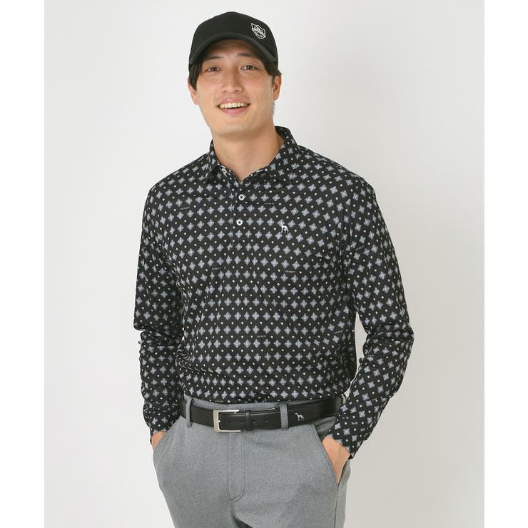 【UVカット・吸水速乾】アスコットプリント長袖ポロシャツ | adabatmen | 詳細画像7 