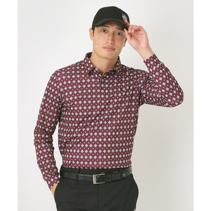 【UVカット・吸水速乾】アスコットプリント長袖ポロシャツ | adabatmen | 詳細画像11 