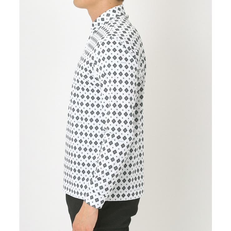 【UVカット・吸水速乾】アスコットプリント長袖ポロシャツ | adabatmen | 詳細画像17 