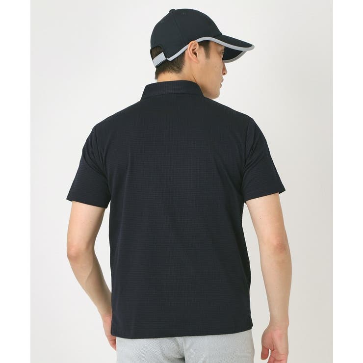 パ*ン様 アルベロベロ　ポロシャツ　Tシャツ 吸水速乾】千鳥ジャカードポロシャツ[品番：WRDW0221243
