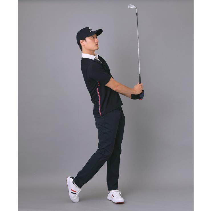 【新レーベル ADABAT NAVY】吸水速乾 サッカーストライプポロシャツ | adabatmen | 詳細画像4 