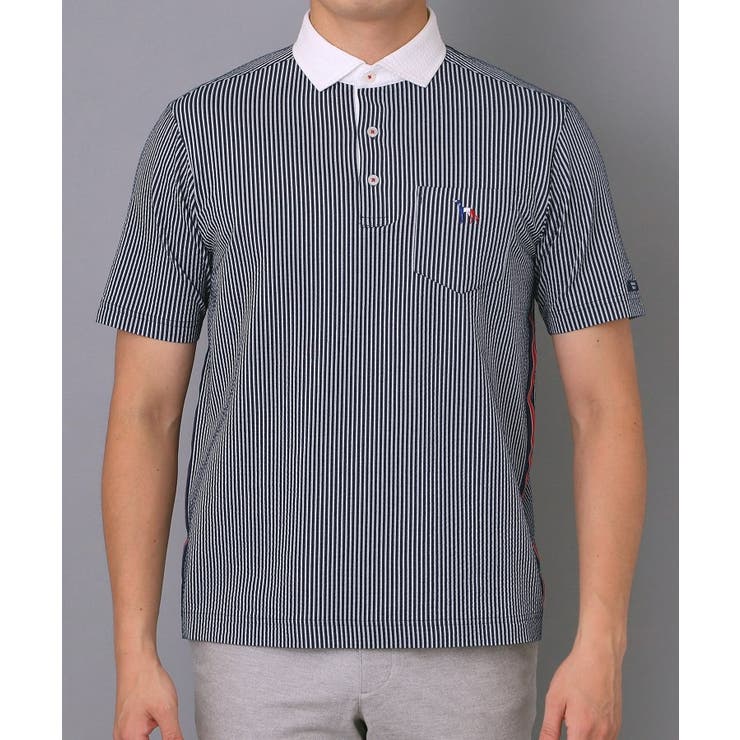 【新レーベル ADABAT NAVY】吸水速乾 サッカーストライプポロシャツ | adabatmen | 詳細画像13 