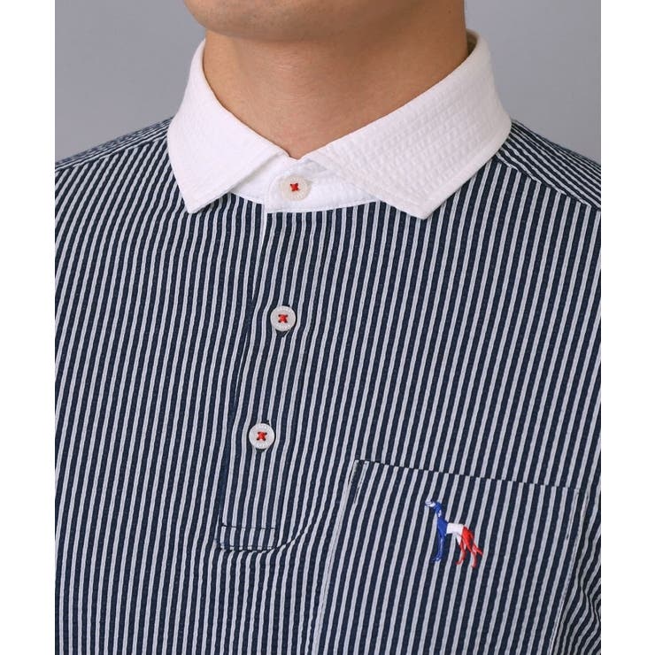 【新レーベル ADABAT NAVY】吸水速乾 サッカーストライプポロシャツ | adabatmen | 詳細画像16 