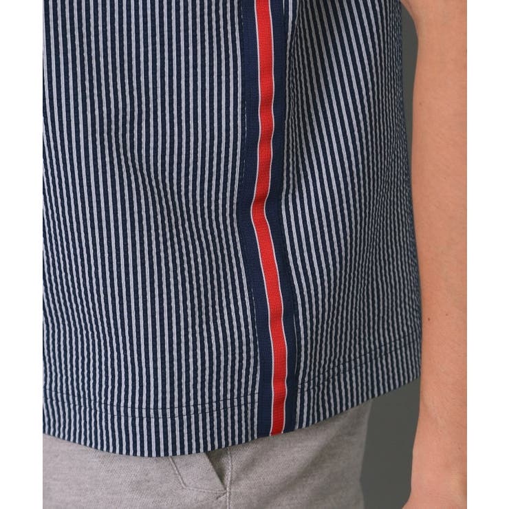 【新レーベル ADABAT NAVY】吸水速乾 サッカーストライプポロシャツ | adabatmen | 詳細画像19 