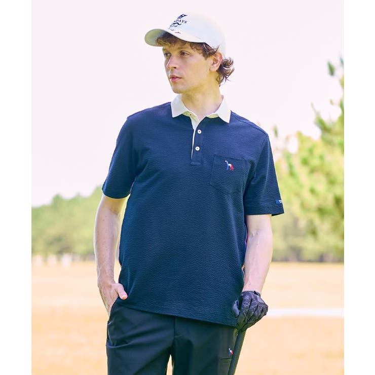 【新レーベル ADABAT NAVY】吸水速乾 サッカーストライプポロシャツ | adabatmen | 詳細画像6 