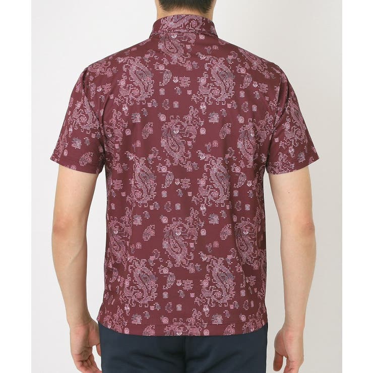 【UVカット・吸水速乾】デジタルペイズリーポロシャツ | adabatmen | 詳細画像17 