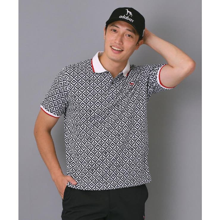 【新レーベル ADABAT NAVY】遮熱 フルールドリスポロシャツ | adabatmen | 詳細画像1 