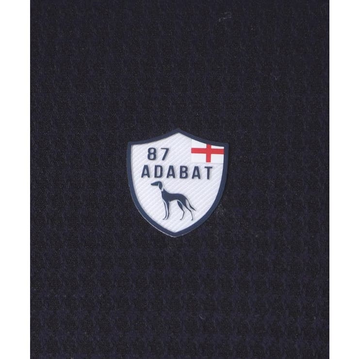 【ADABAT NAVY】トゥースチェックジャカード長袖ポロシャツ | adabatmen | 詳細画像10 
