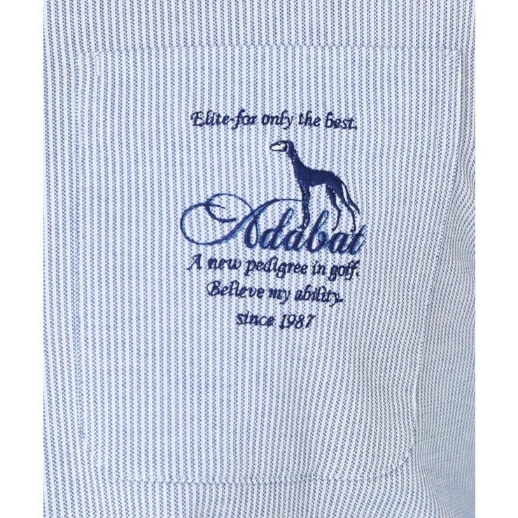 吸水速乾シャンブレーストライプ長袖ポロシャツ | adabatmen | 詳細画像8 