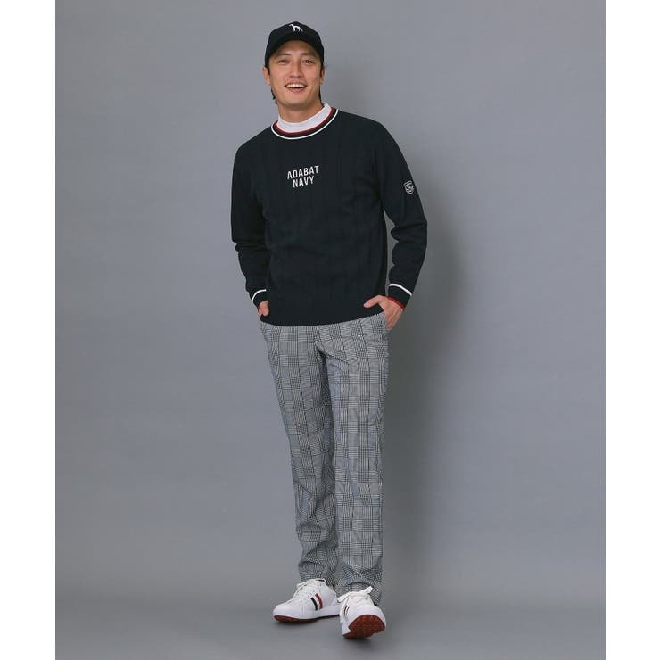 【ADABAT NAVY】ケーブルストライプクルーニット | adabatmen | 詳細画像14 