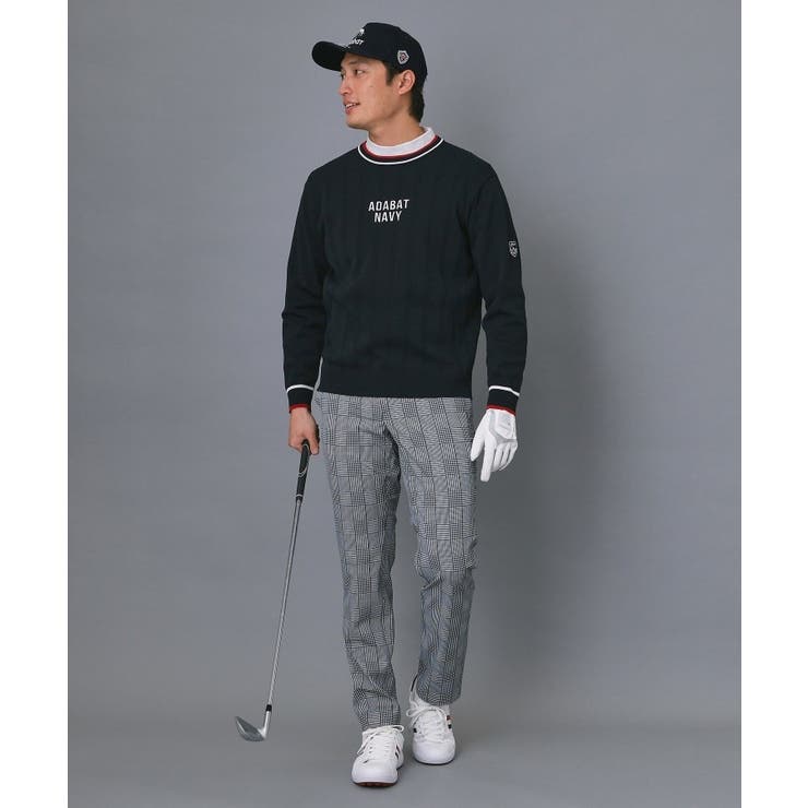 【ADABAT NAVY】ケーブルストライプクルーニット | adabatmen | 詳細画像15 